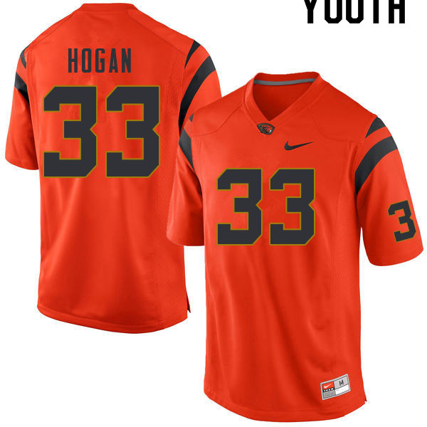Youth #33 Peyton Hogan Oregon State Beavers College Football Jerseys Sale-Orange